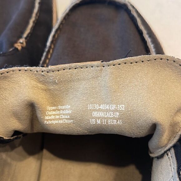 Olukai men’s shoes size 11, brown/tan, ohana lace up, textile upper great soles. main image 4